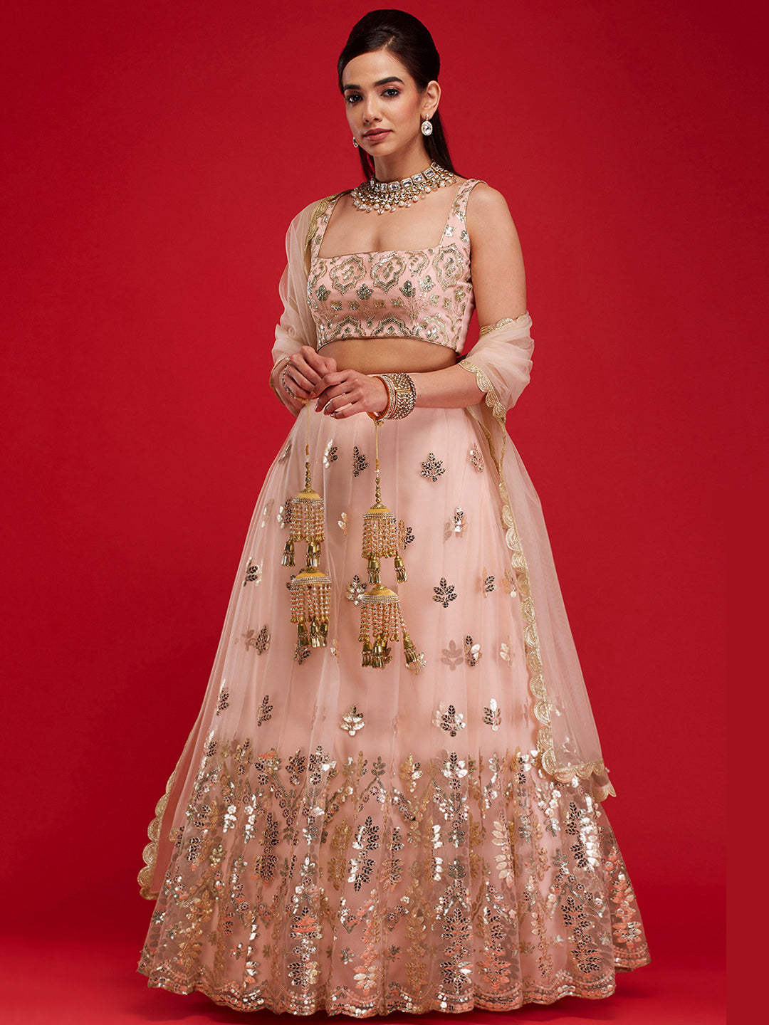 Blush Gardenia Lehenga