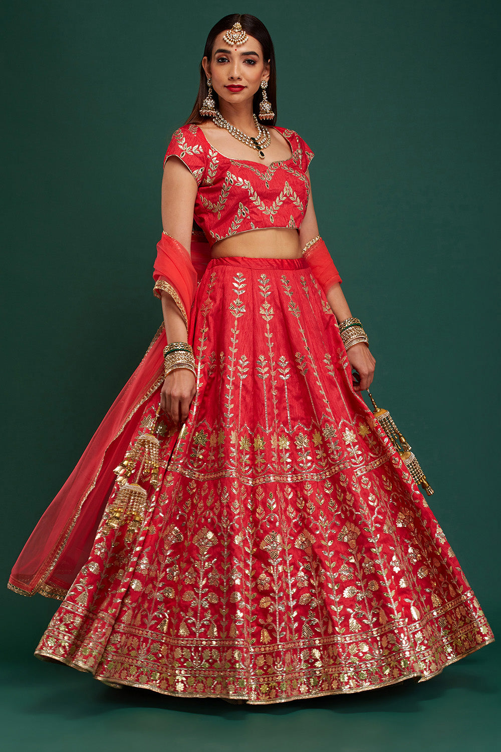 Berry Pink Gulmohar Lehenga