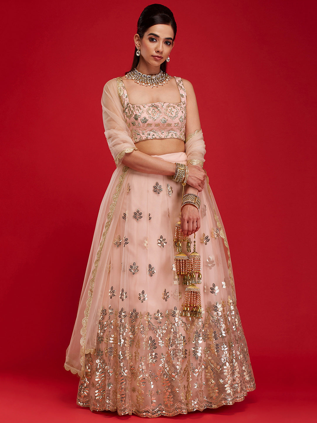 Blush Gardenia Lehenga