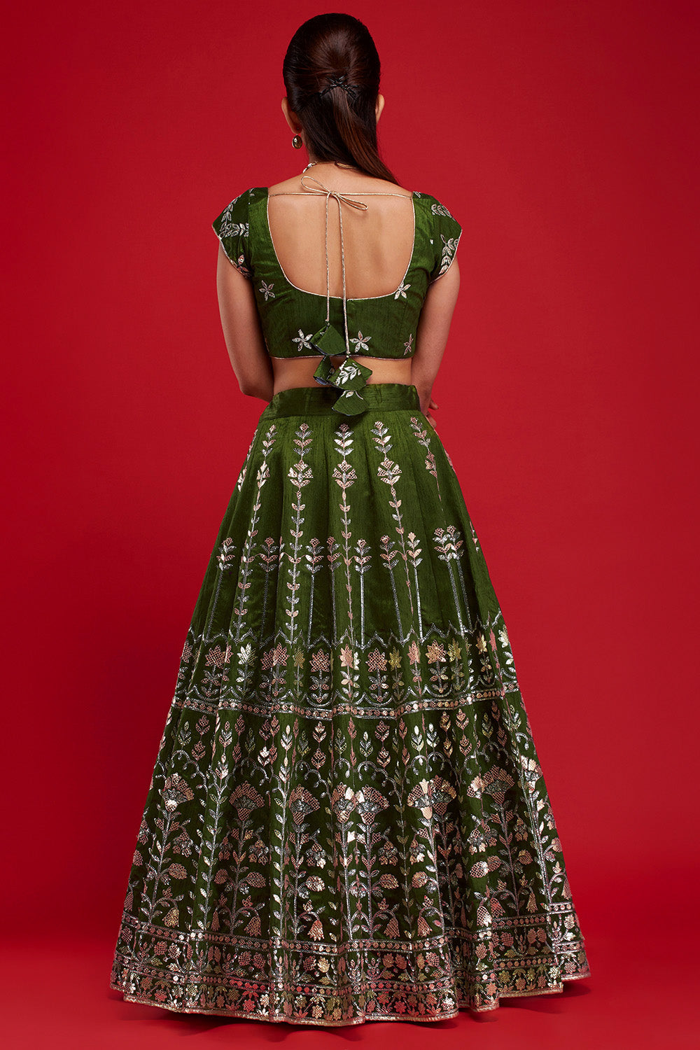 Olive & Jade Gulmohar Lehenga