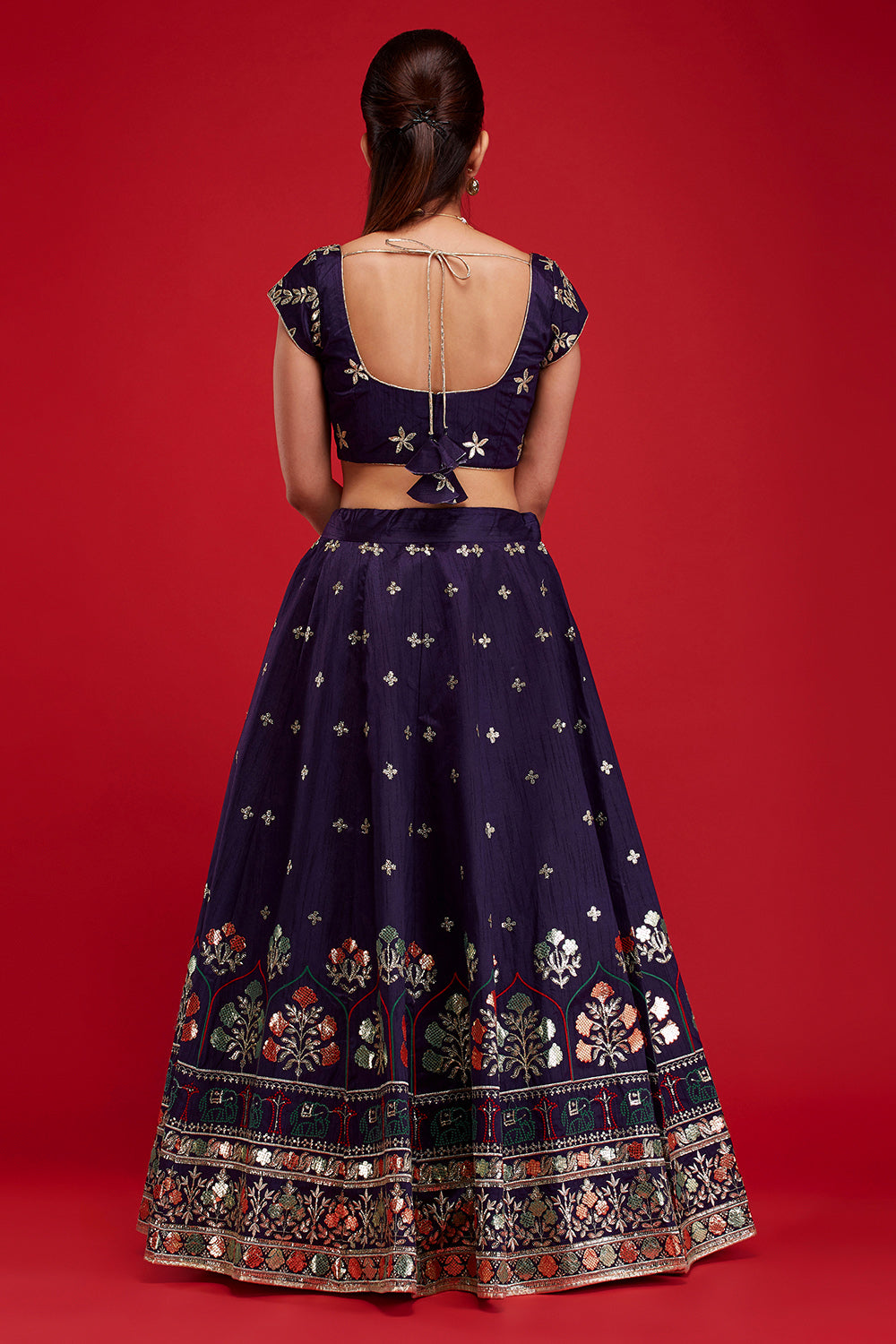 Purple & Pink Royal Trail Lehenga