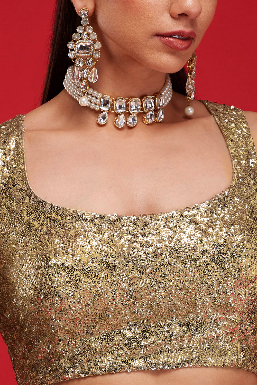 Blackcurrant Geometric Wave Lehenga