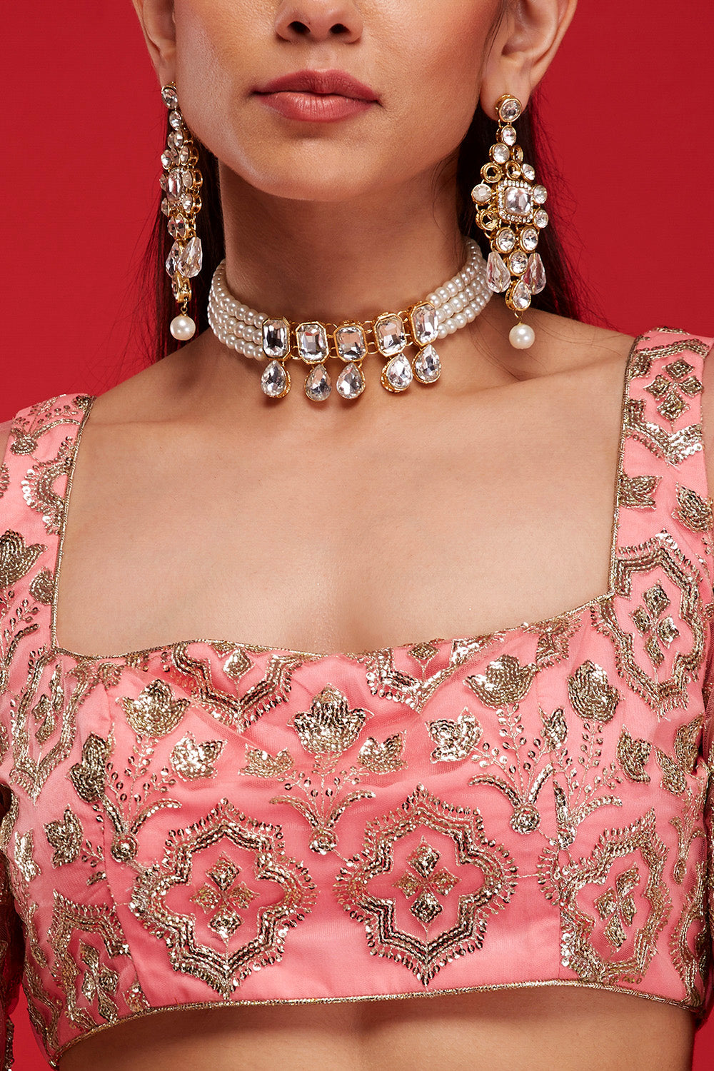 Jade & Pink Gardenia Lehenga