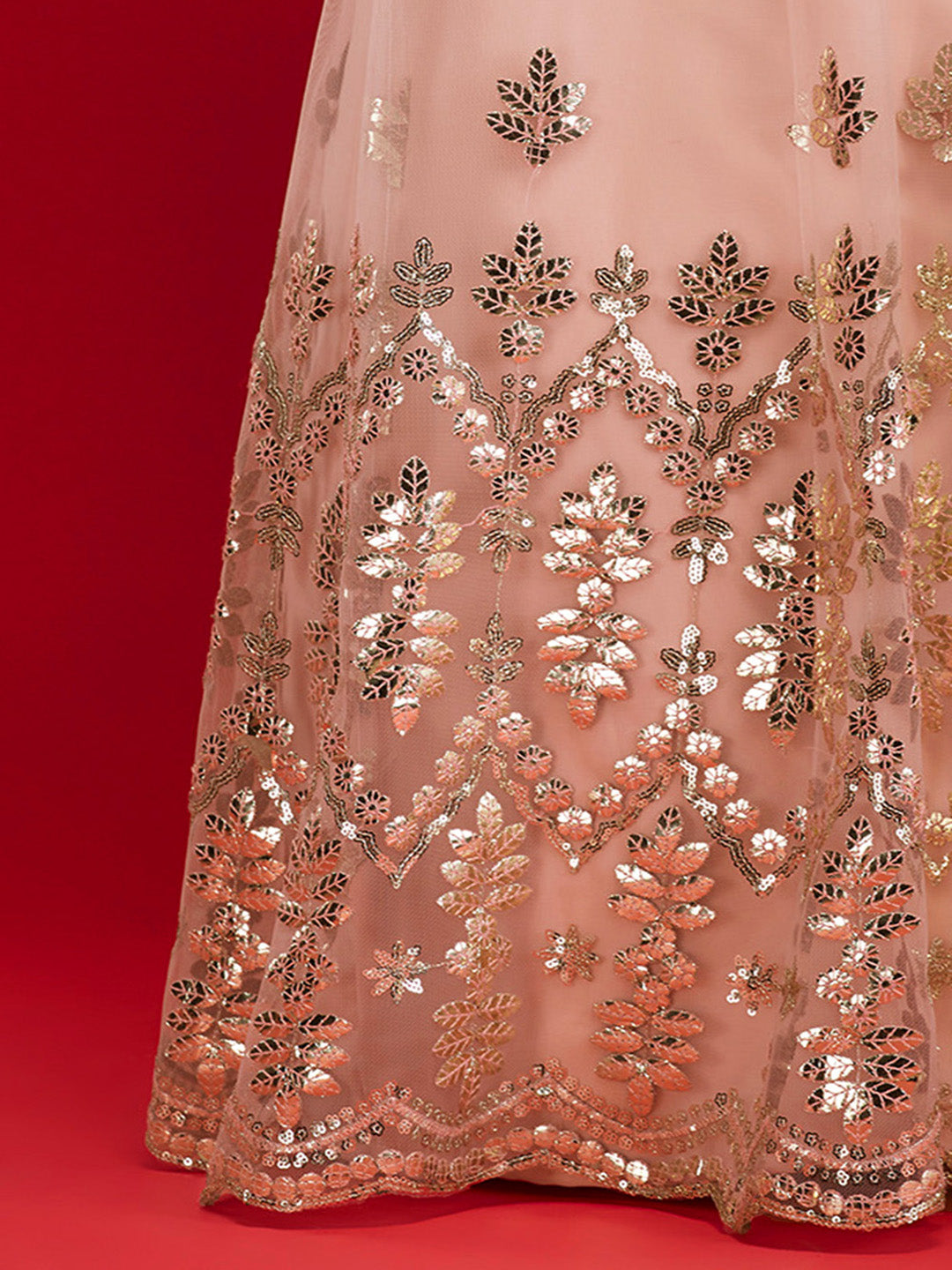 Blush & Aqua Gardenia Lehenga