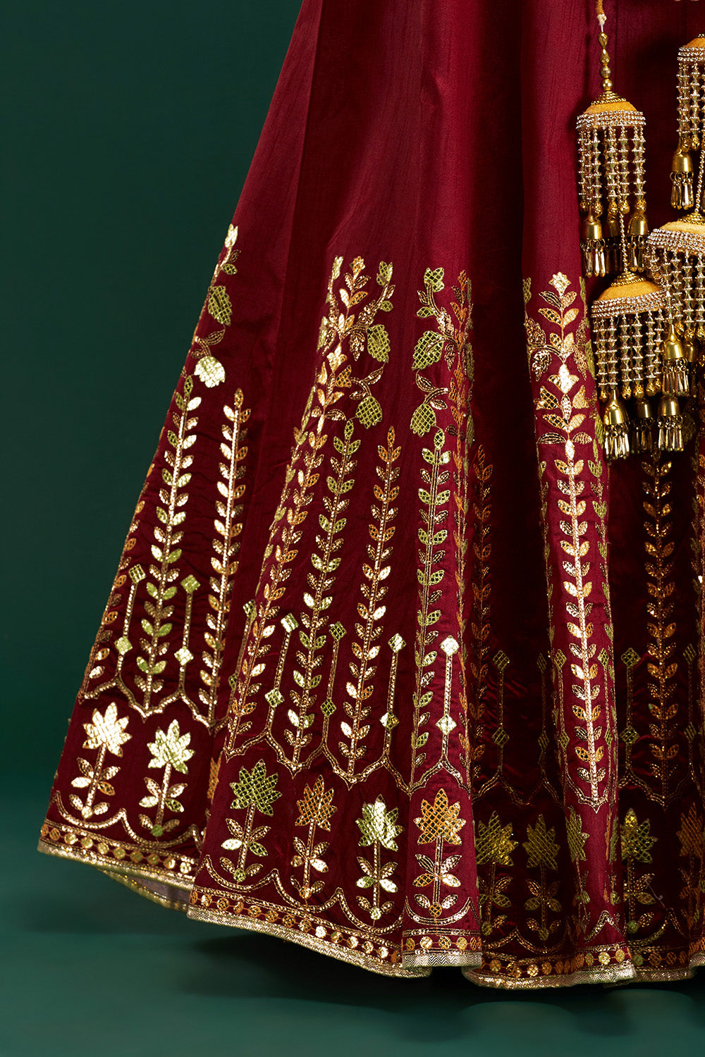 Maroon Gulmarg Lehenga