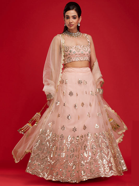 Blush Gardenia Lehenga